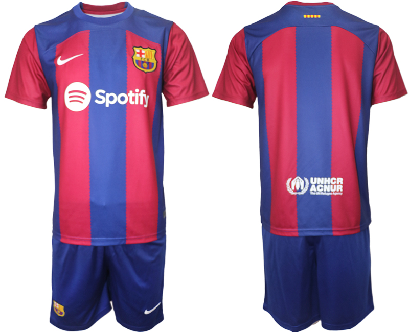 Men 2023-2024 Club Barcelona home blank red Soccer Jersey->barcelona jersey->Soccer Club Jersey